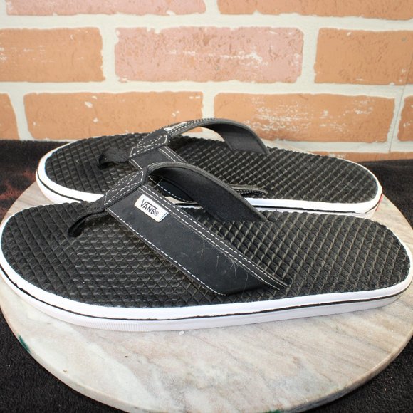 Vans Black and White Flip-Flops - Picture 3 of 7